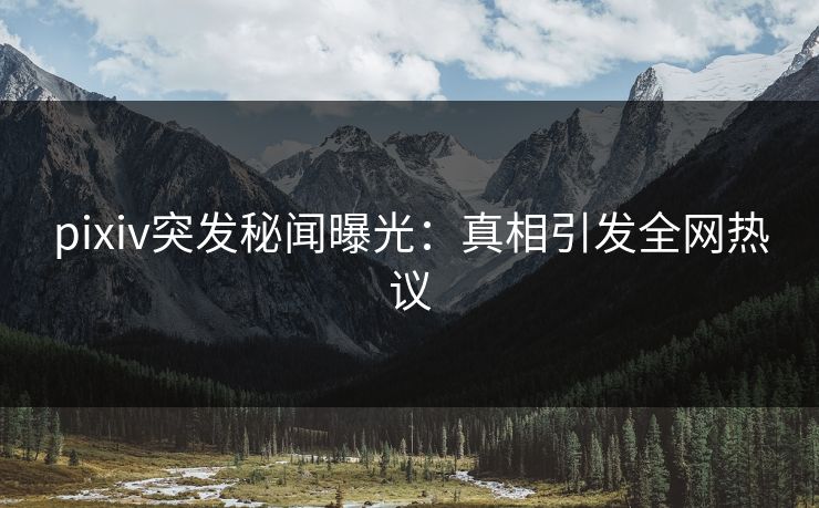 pixiv突发秘闻曝光：真相引发全网热议