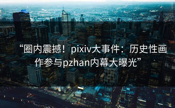“圈内震撼！pixiv大事件：历史性画作参与pzhan内幕大曝光”